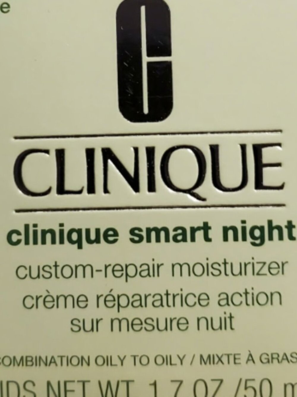 Clinique Smart Night Custom Repair Moisturizer Combination Oily 1.7oz 50mL NIB